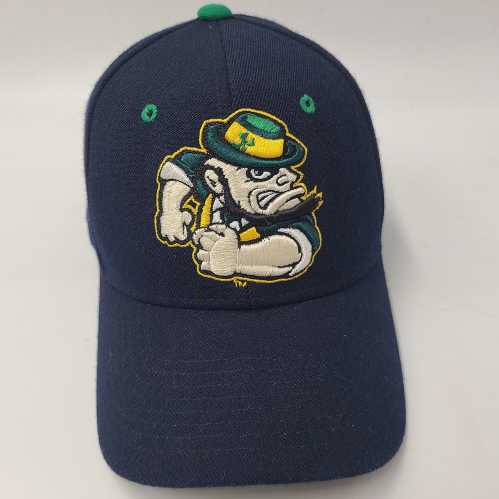 Notre Dame Fighting Irish Hat Fitted 6 3/4 Zephyr Blue Green NCAA Wool Blend